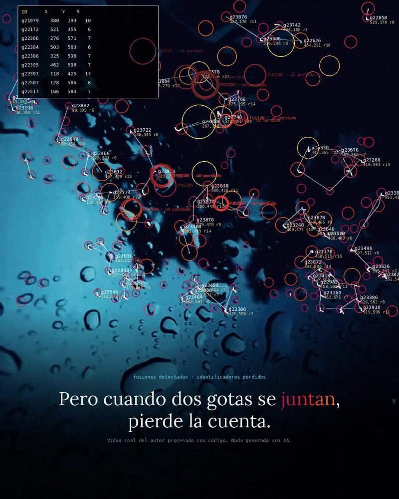 OBS 015 Lluvia: gotas analizadas por visión artificial